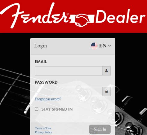 fender dealer portal.